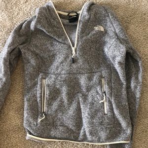 Gray Half Zip North face hoodie